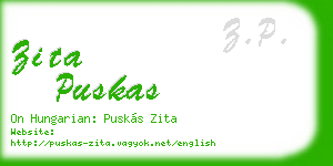 zita puskas business card