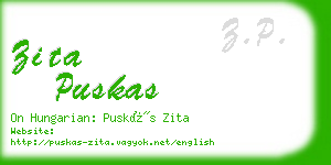 zita puskas business card